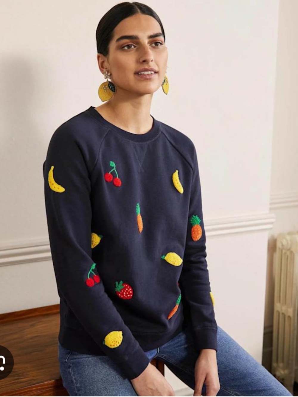 Boden Fruit 🍓 🍍 🍋 🍒 🍌 Sweatshirt